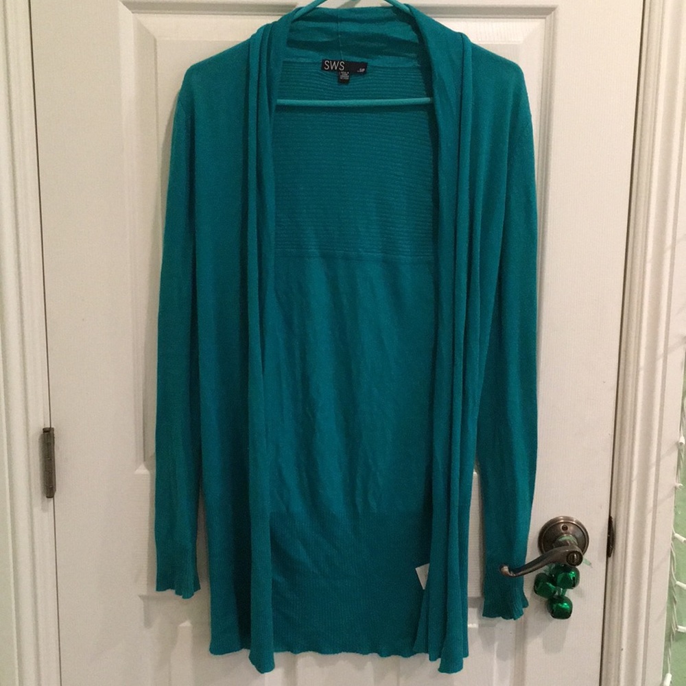 Long Turquoise Cardigan